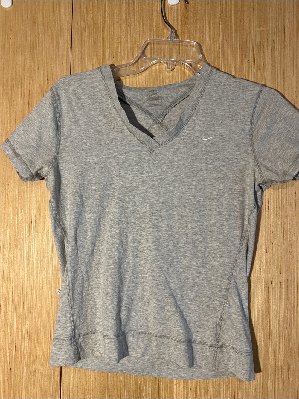 Nike Women’s Gray Heather V-Neck Short Sleeve Tee